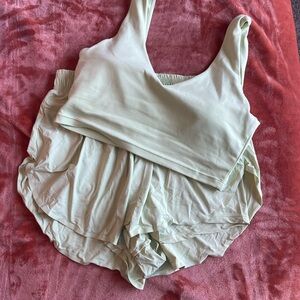 Paragon Fitwear Lime Green Athletic Shorts Set